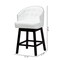 Baxton Studio Theron MidCentury  White Faux Leather  Espresso Brown Finished Wood Swivel Counter Stool Set 2PC 225-2PC-12971-ZORO - alternate 8
